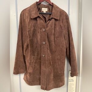 Monterey Bay Chocolate Suede Leather Jacket